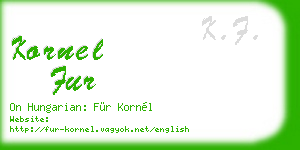 kornel fur business card