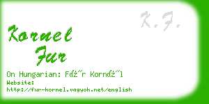 kornel fur business card